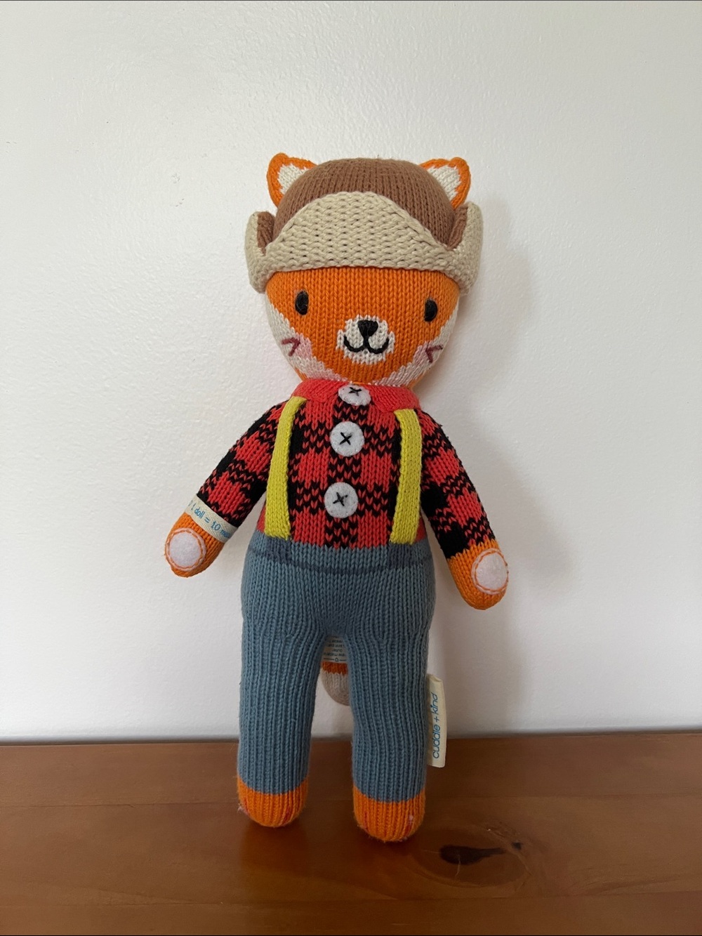 Cuddle + kind Wyatt the Fox, Knitted Orange Fox Plush